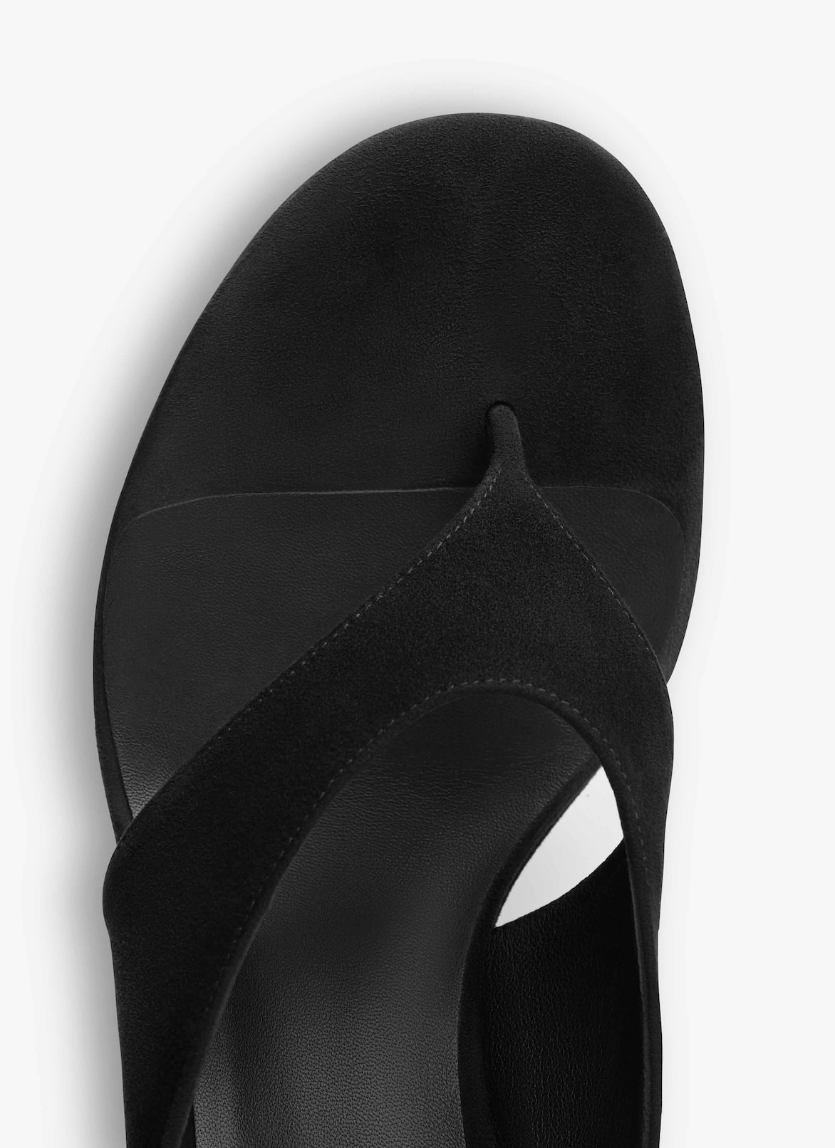 CUBE THONG MULES IN SUEDE GOATSKIN  ALAÏA BLACK CUBE THONG MULES IN SUEDE GOATSKIN